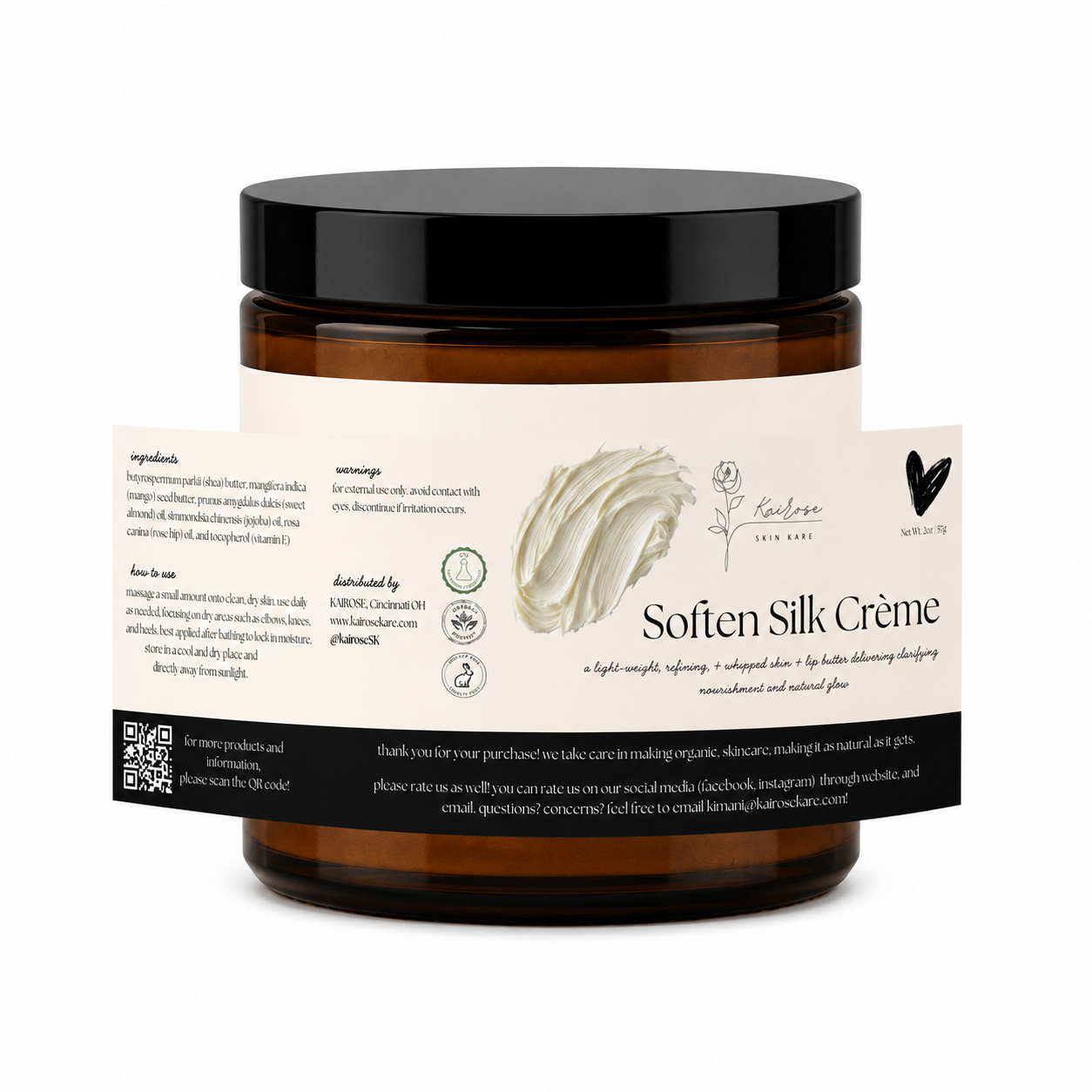 soften silk whipped facial créme