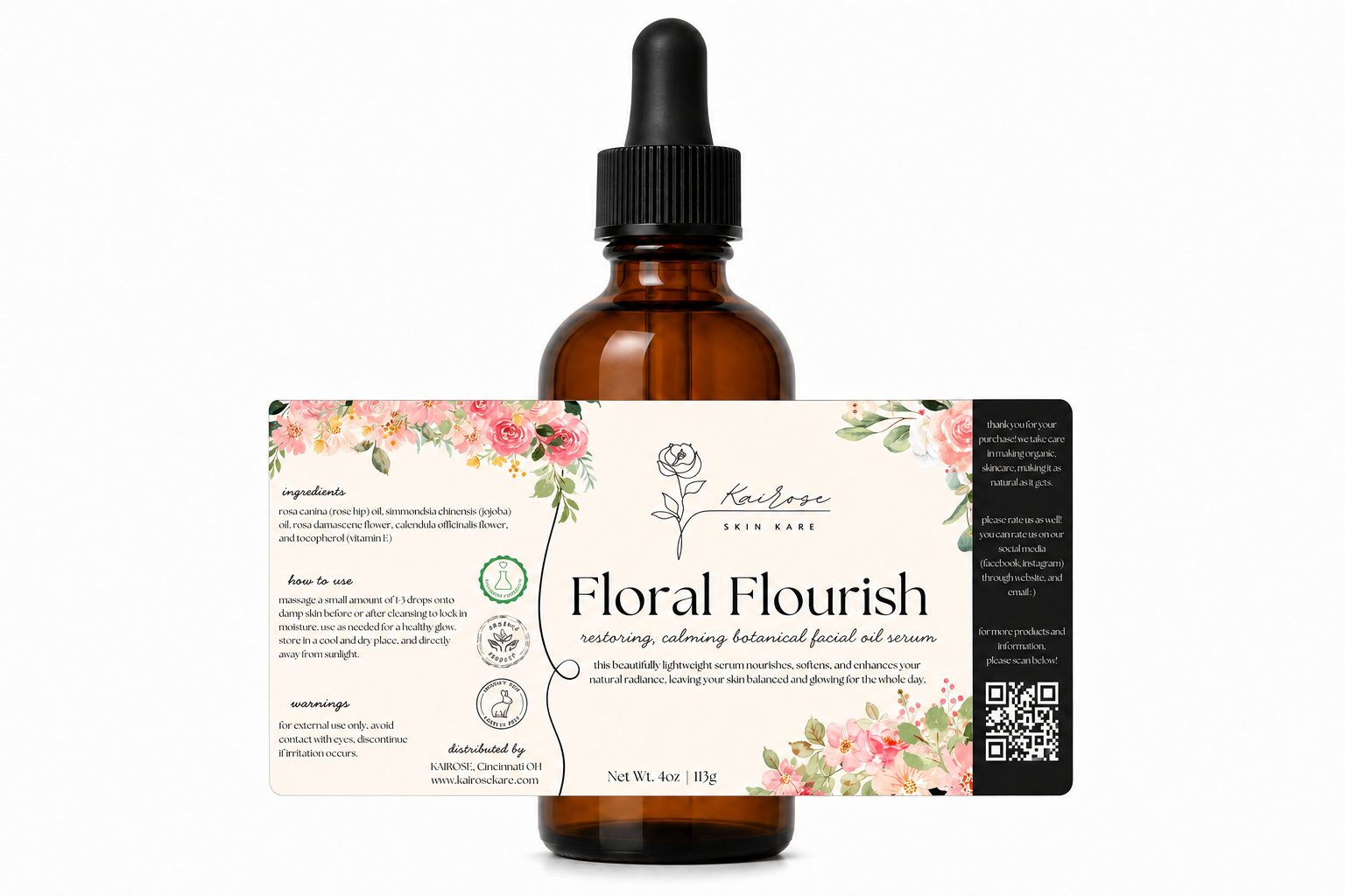 floral flourish facial oil serum
