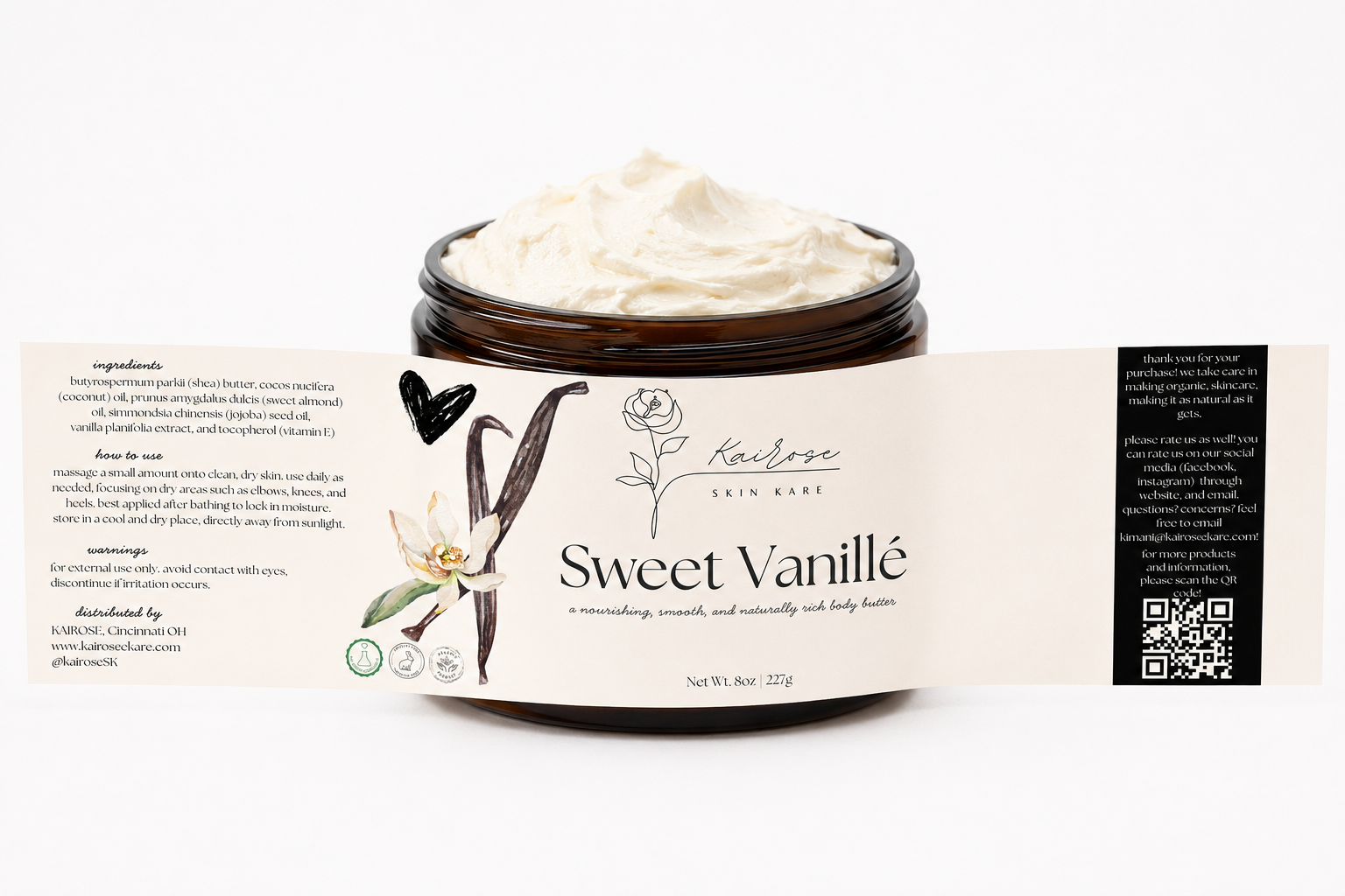 sweet vanille whipped body butter