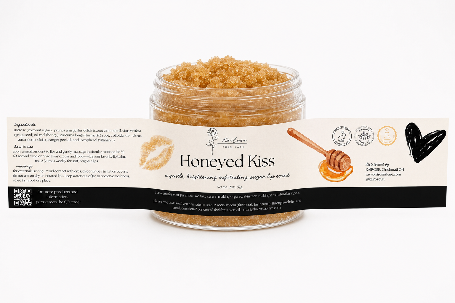 honeyed kiss lip polish scrub