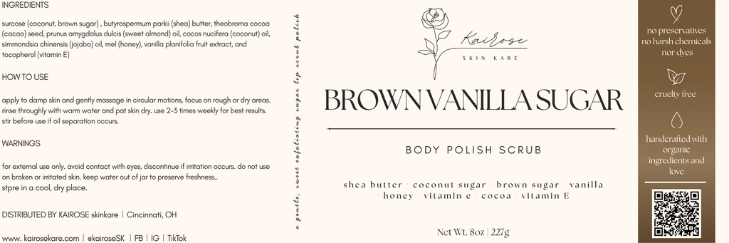 brown vanilla sugar body polish scrub