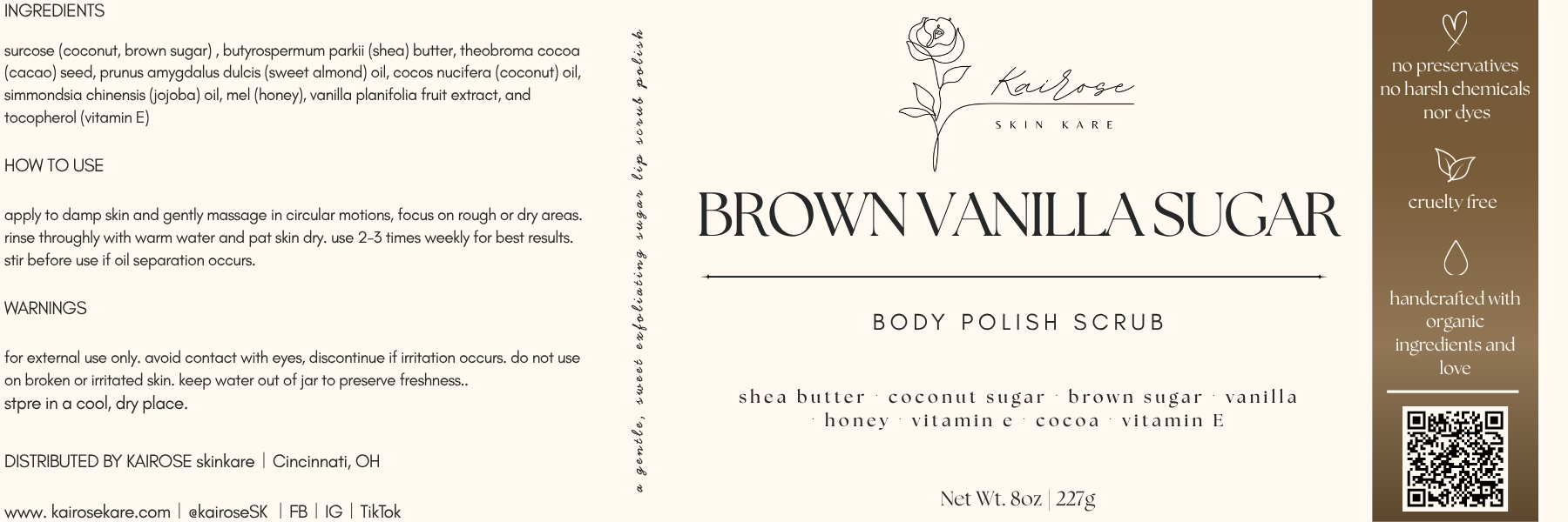 brown vanilla sugar body polish scrub