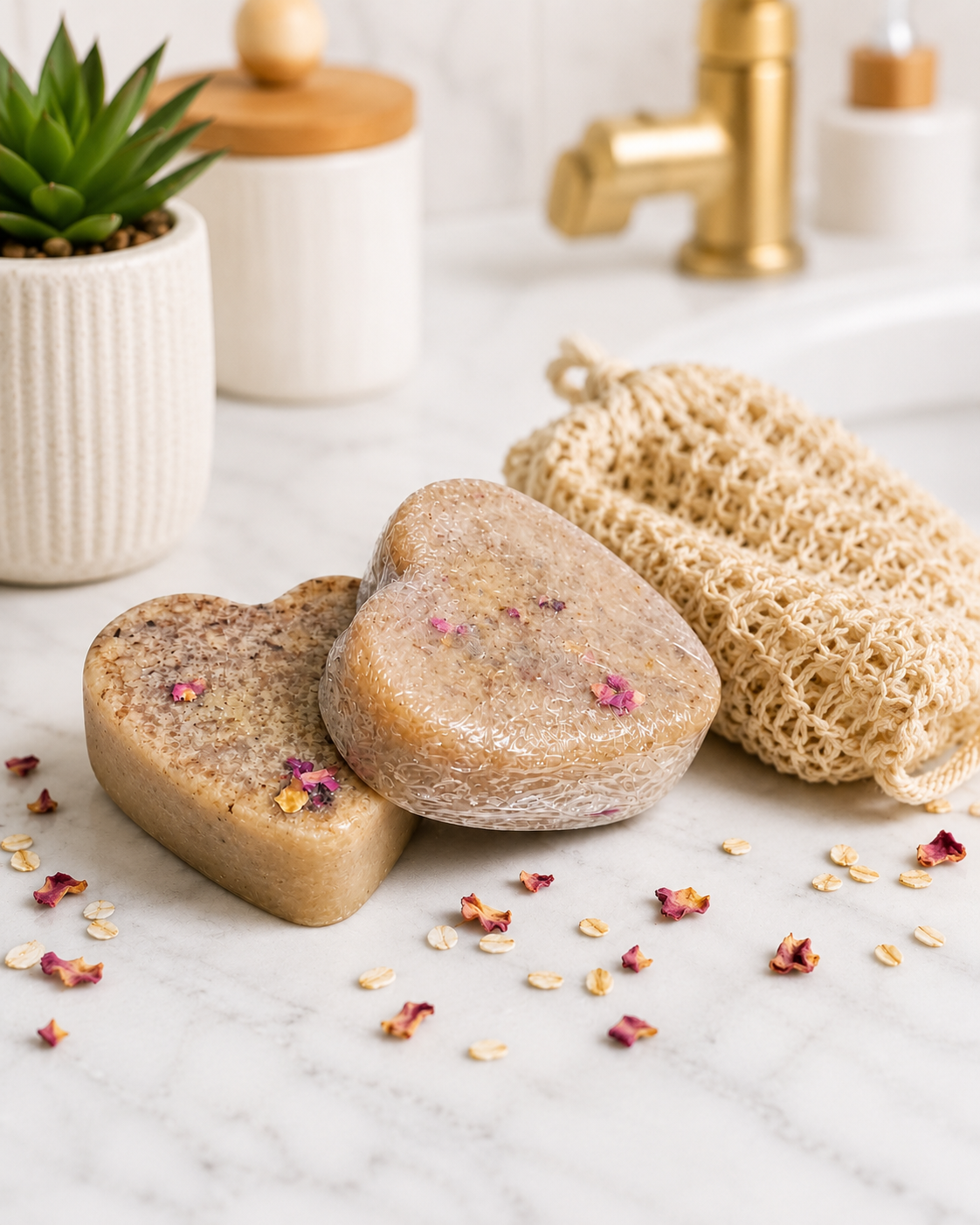 rose oat refining soap bar