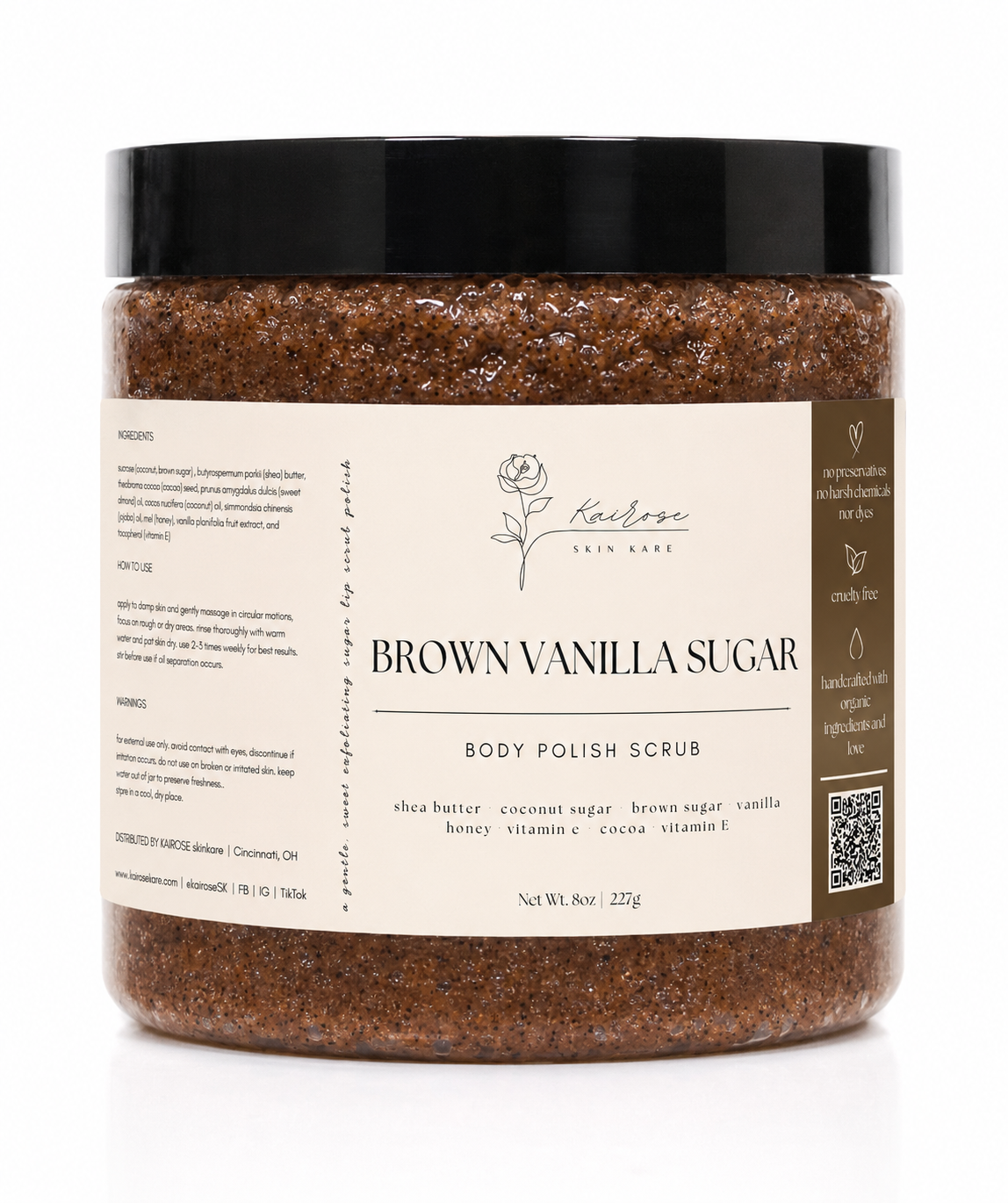 brown vanilla sugar body polish scrub