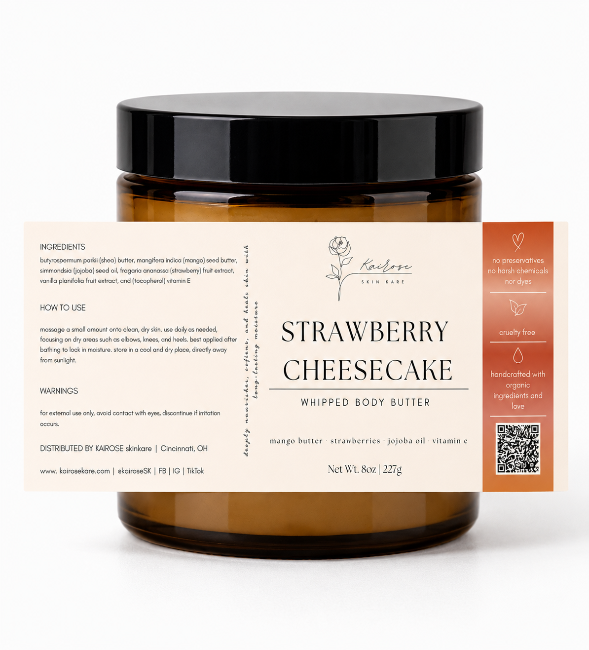 strawberry cheesecake whipped body butter