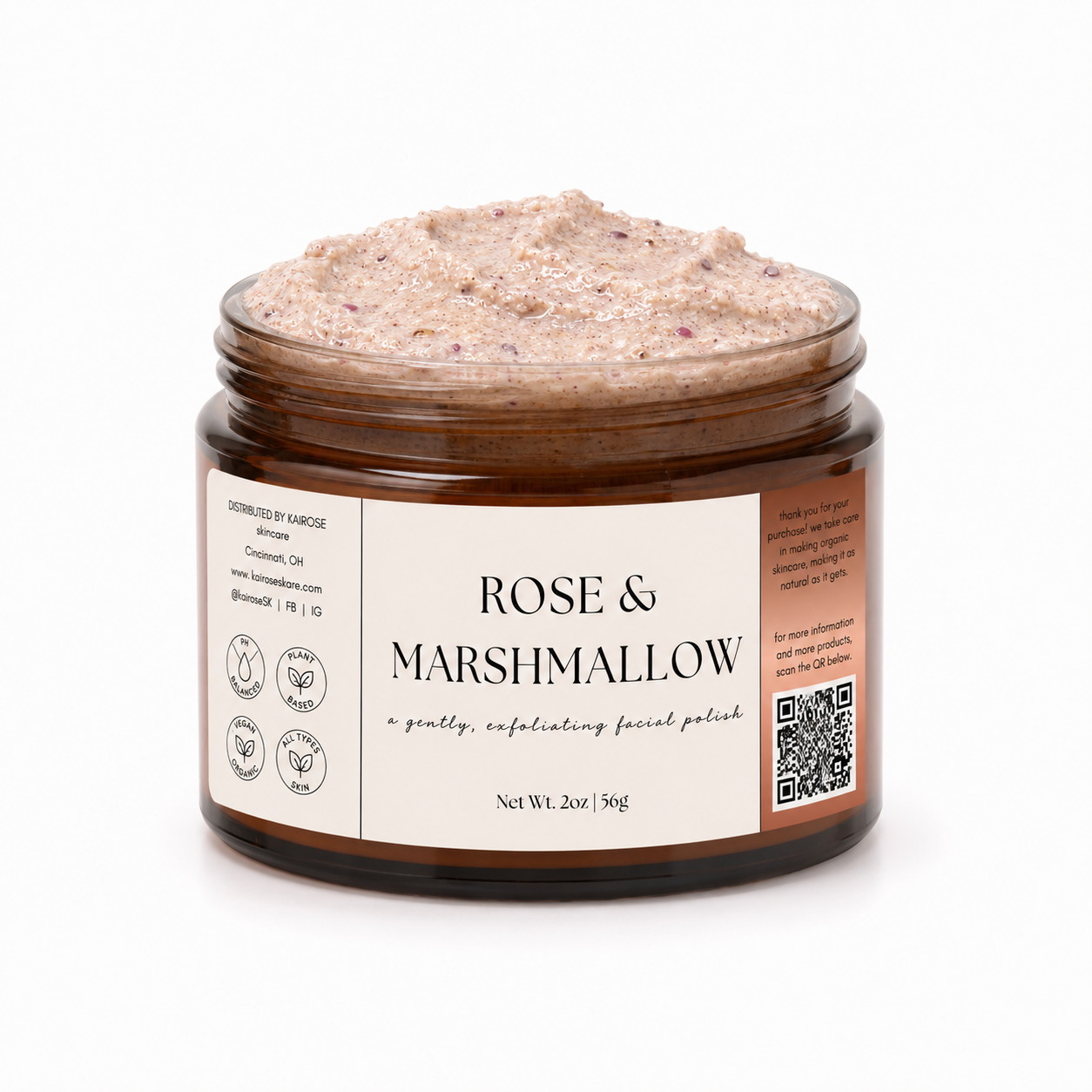 rose & marshmellow facial polish