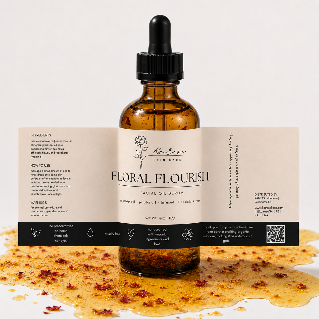 floral flourish facial oil serum