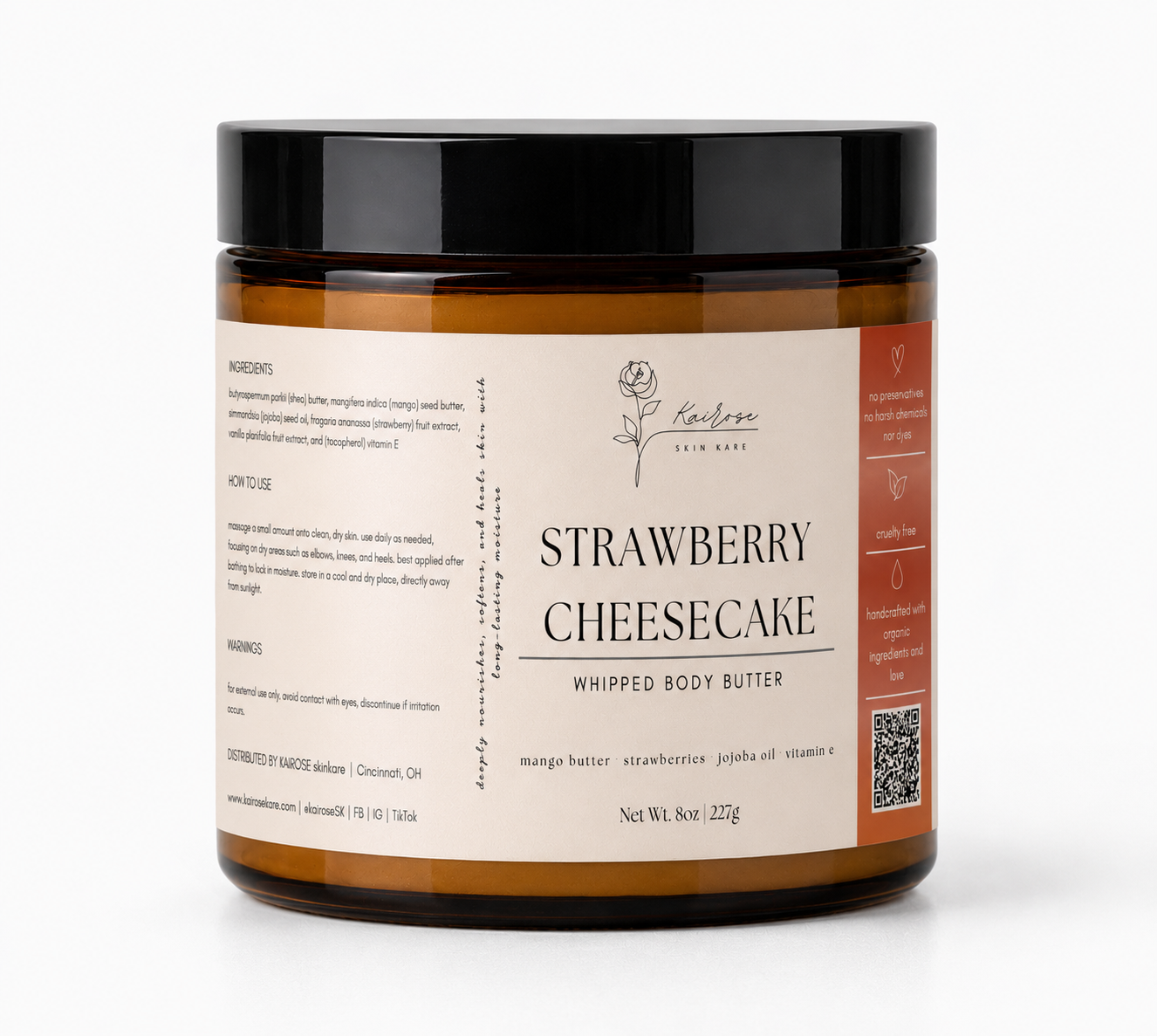 strawberry cheesecake whipped body butter