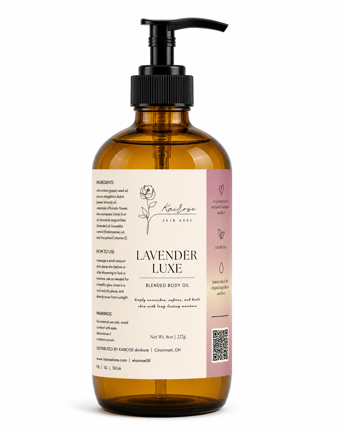 lavender luxe blended body oil