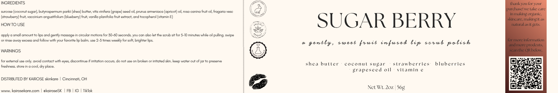 sugar berry lip polish scrub