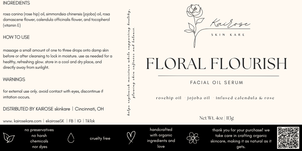 floral flourish facial oil serum