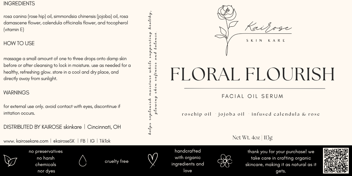 floral flourish facial oil serum