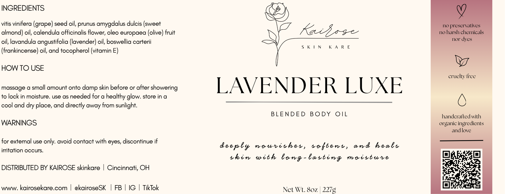 lavender luxe blended body oil